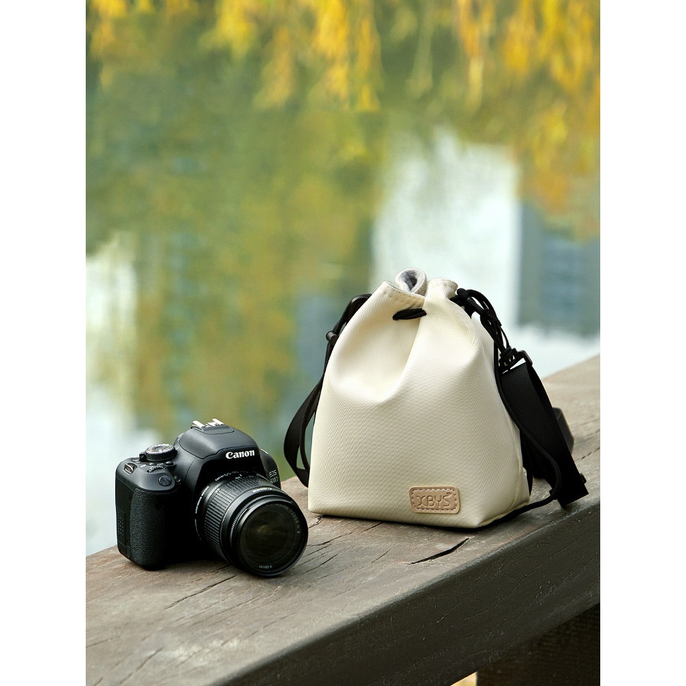 Lightweight Shoulder Drawstring Camera Pouch Photography Bag DSLR ...