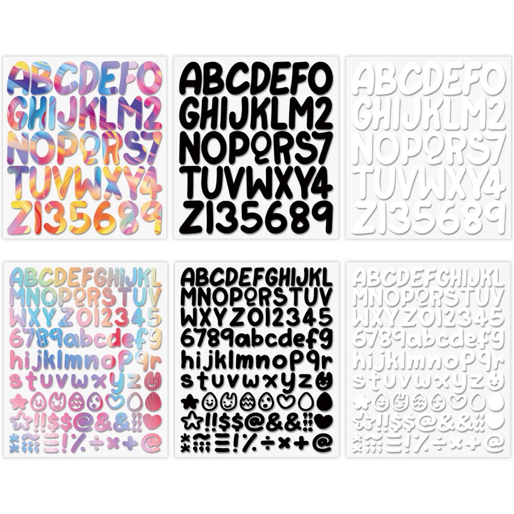 From A-Z Colors Letter Patches Print On Bag Cap Shoes Clothes Stickers ...