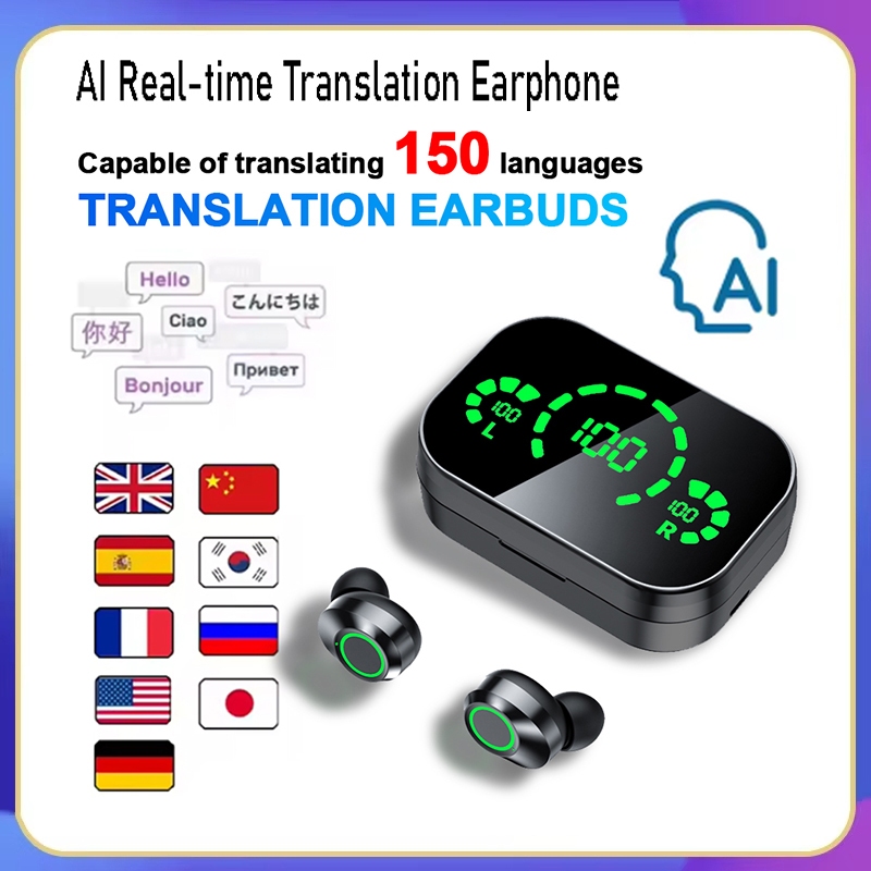YD03 AI Intelligent Real-time Translation Bluetooth Earphone Support ...