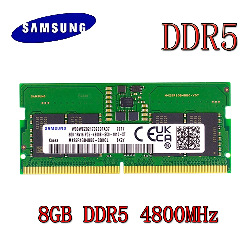 Samsung DDR5 Laptop RAM 8GB DDR5 4800MHz PC5-38400S 1.1V Notebook ...