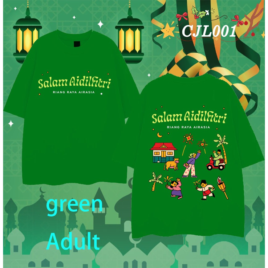 2025 Hari Raya Aidilfitri Printing Kids T-shirt Woman Tees Neck Round ...