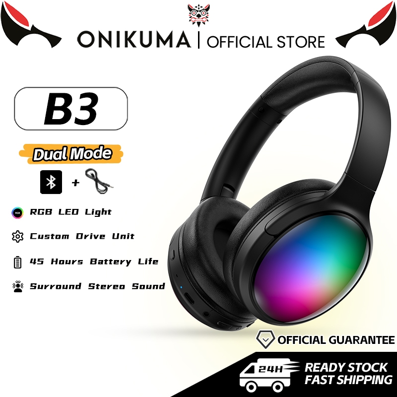 ONIKUMA B3 Wireless OverEar Headphones Foldable Bluetooth Gaming
