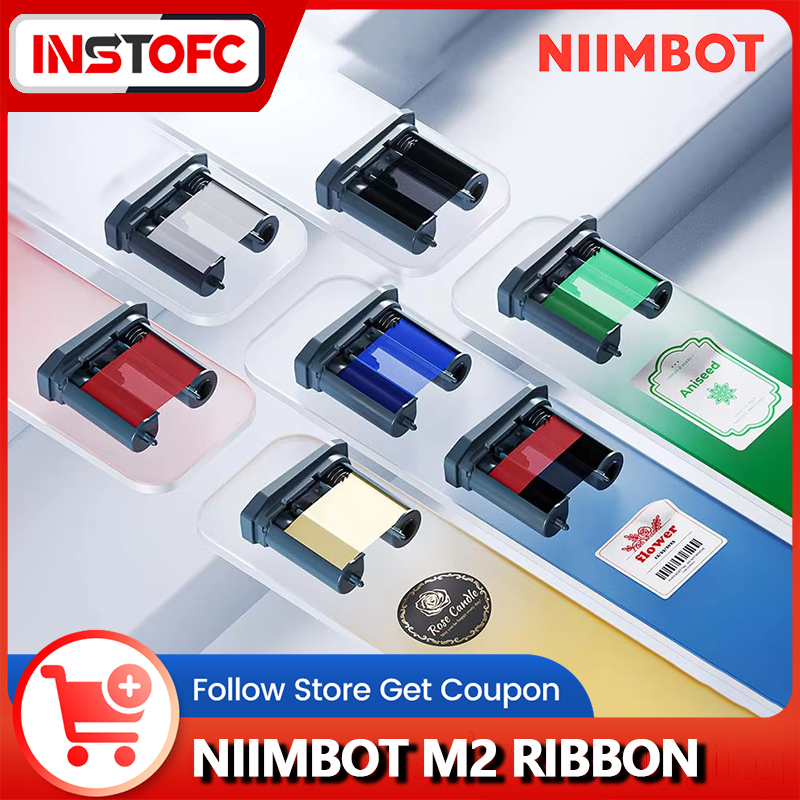 NIIMBOT M2 Thermal Transfer Label Printer Ribbon 24m(Can print 3 rolls ...