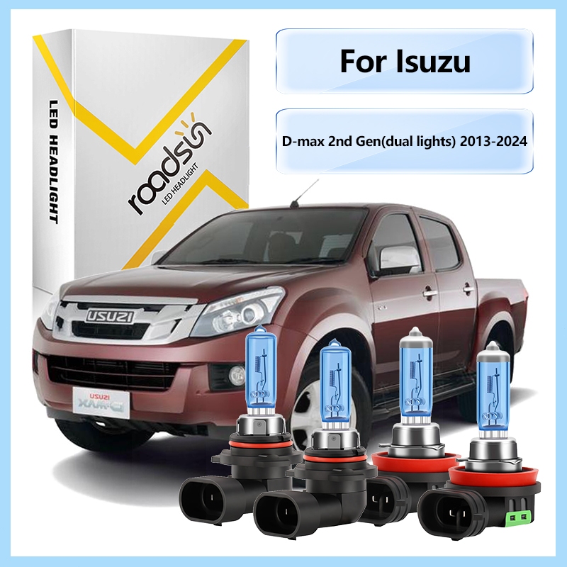 【Fit For Isuzu D-max 2nd Gen(dual light) 2013-2024】Super White Car ...