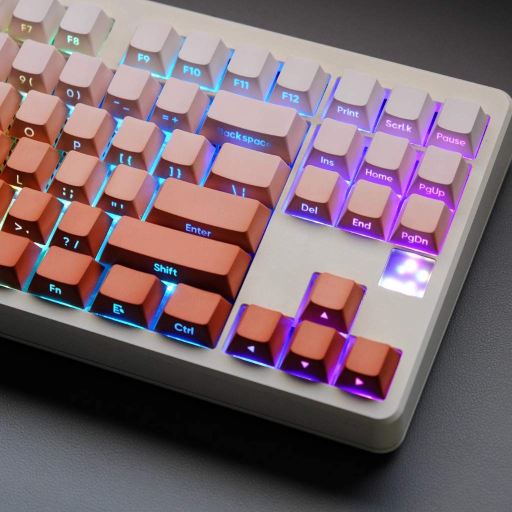 Rouge Front Carving Through Light Keycap PBT Doubleshot OEM Profile for ...