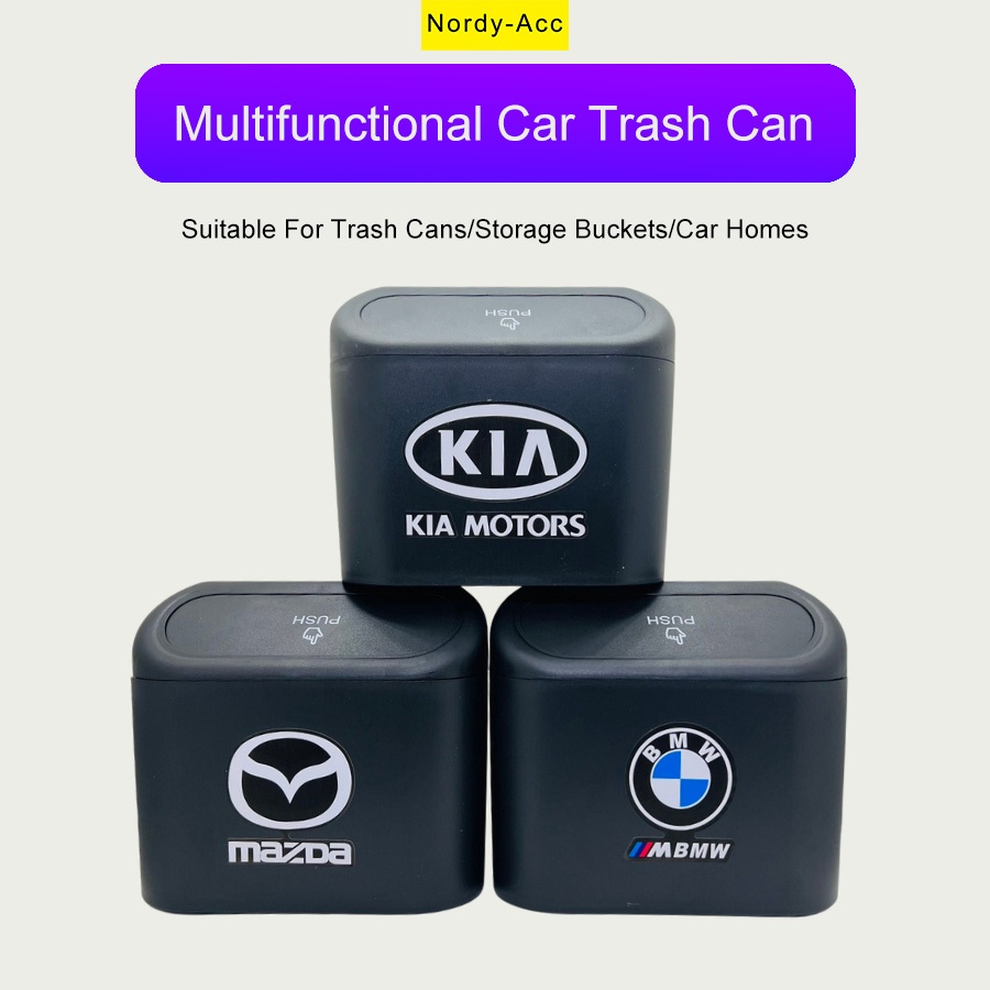 Car Trash Can Built-In Storage Box Universal Hanging Rear Storage Trash ...