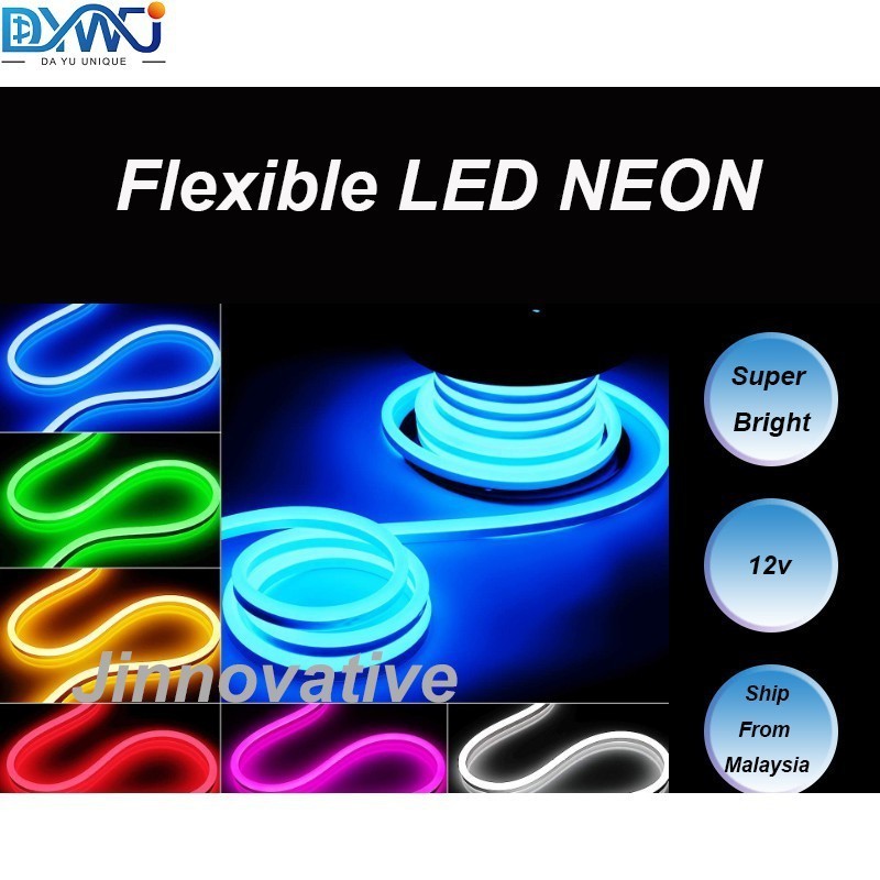 50m LED NEON LED Strip 12V Super Bright Flexible 6mm Waterproof Light ...