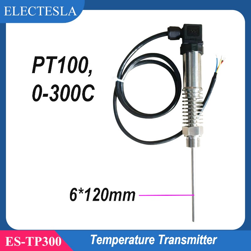 300 Degrees Industry RTD PT100 Temperature Sensor 24VDC 0-10v Probe 6 ...