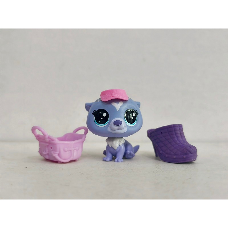 LPS Figure Blue Indigo Otterson #177 With Accessories Littlest Pet Shop ...