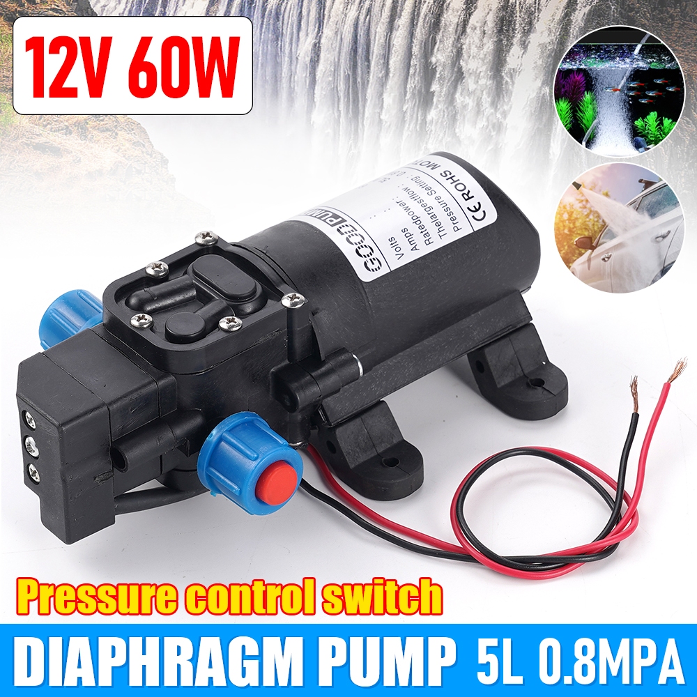12V 60W High Pressure Electric Water Pump Self Priming Pumps Automatic ...
