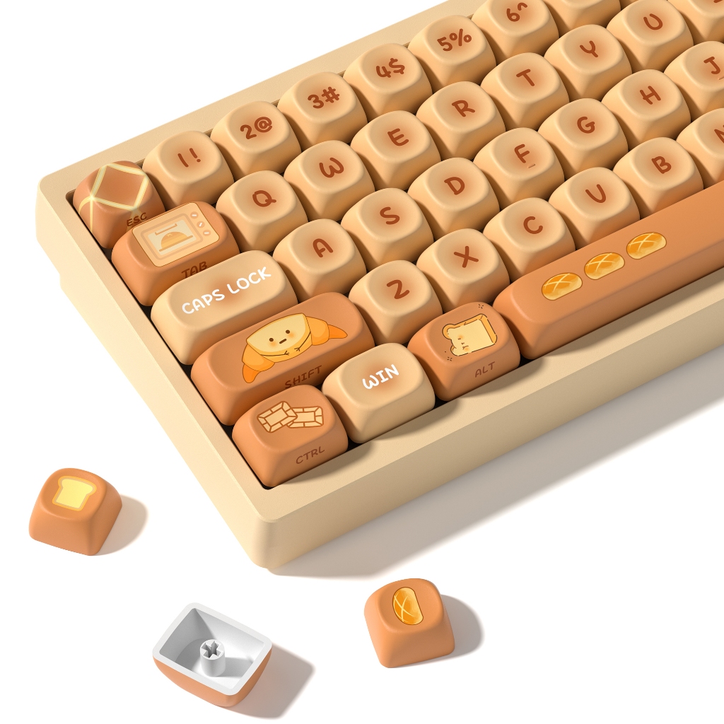 134 Keys Butter Bread Dye Themed Sublimation MOA Profile Keycaps Set ...
