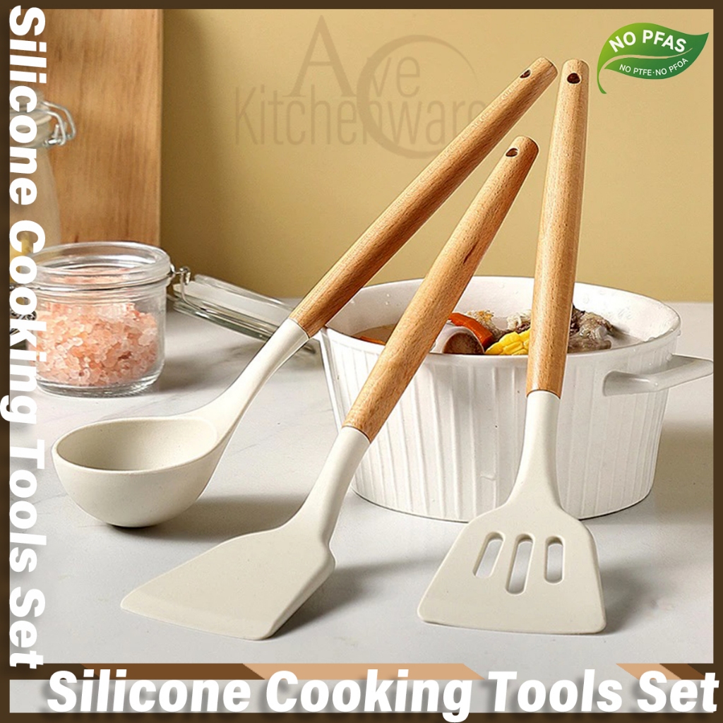 Carote Silicone Cooking Tools 3Set Spatula Kitchen Spoon Cooking ...