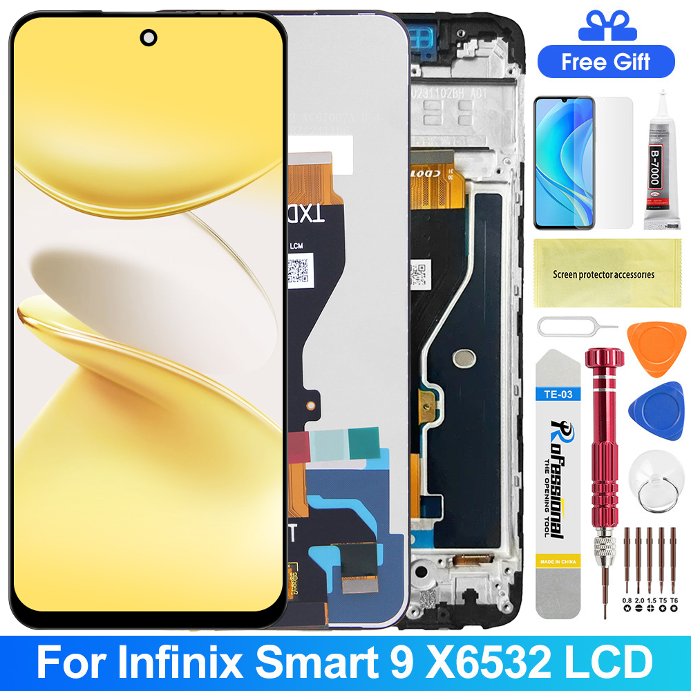 For Infinix Smart 9 X6532 LCD Digitizer Touch Screen Display With Frame ...