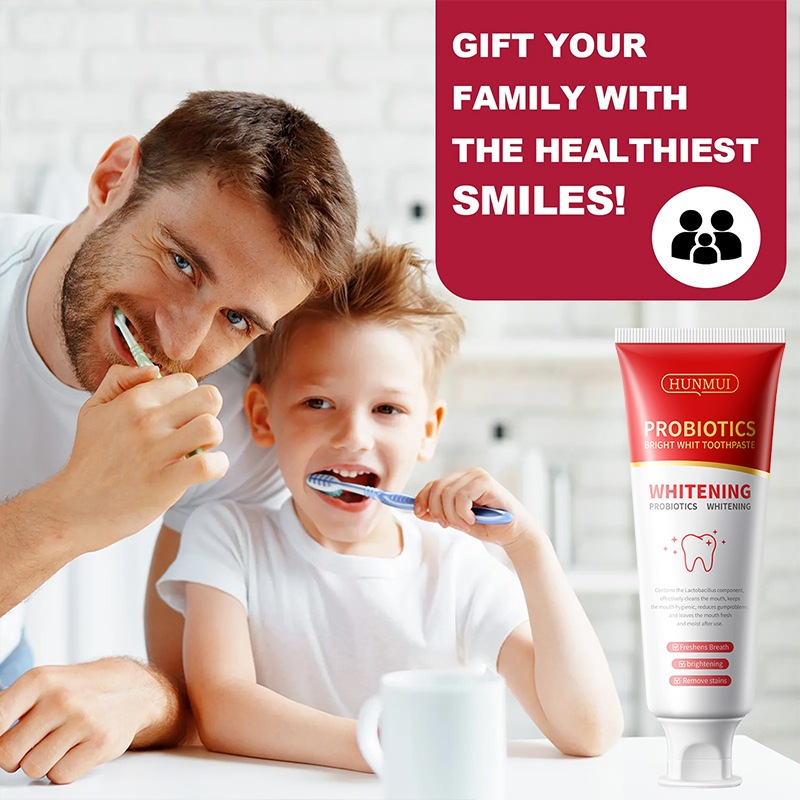 HUNMUI Probiotic Whitening Toothpaste Remove Tooth Stains & Tobacco ...