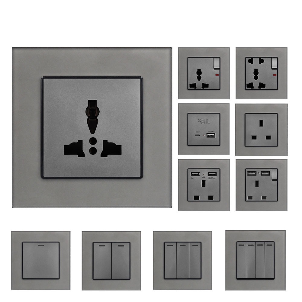VISWE switch socket power socket usb socket wall switch 3 pin socket ...