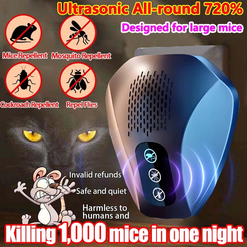 【2025 New Ai chip】Rat repellent ultrasonic 720° Smart Ai chip Penghalau ...