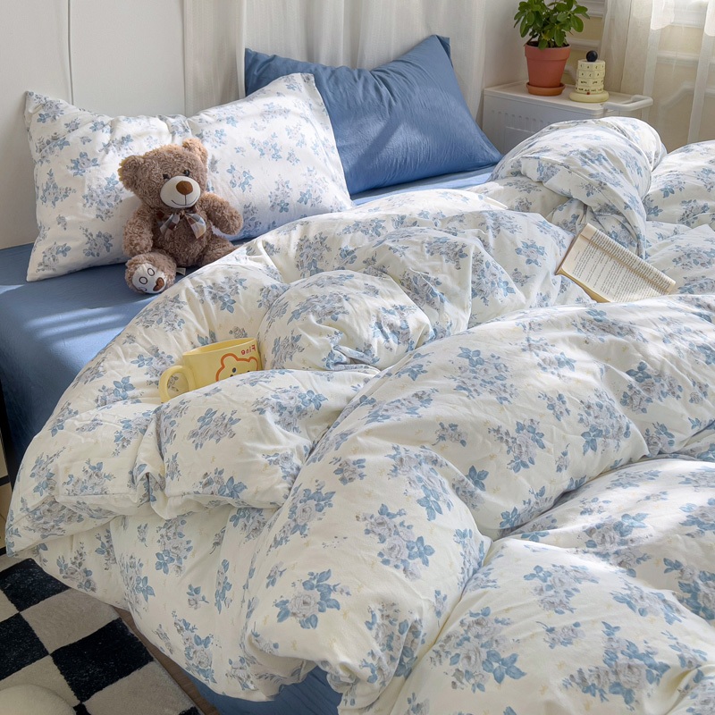 Soft texture bubble cloud cotton IN Bed Sheet Set Cartoon