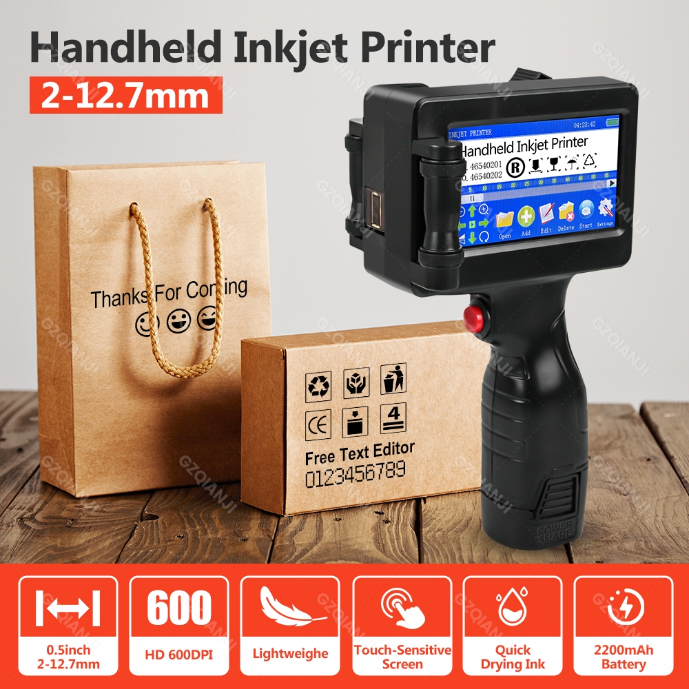 INKP05 Handheld Inkjet Printer With Black Ink Cartridge 12.7mm Half ...