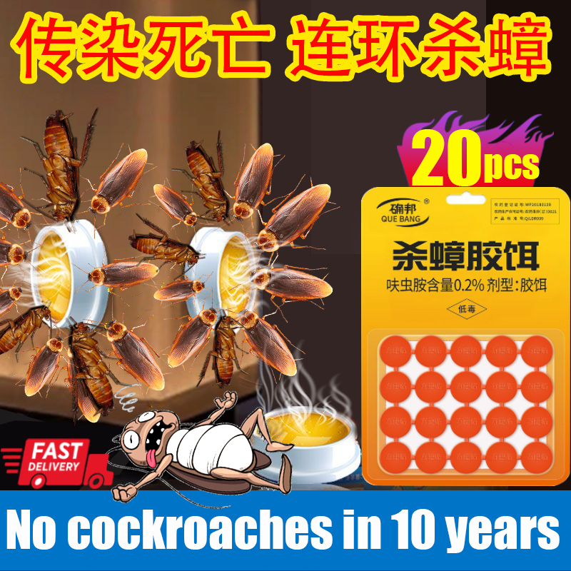 【100% kill rate】 Cockroach Killer 1 box/20 tablets cockroach trap pest ...