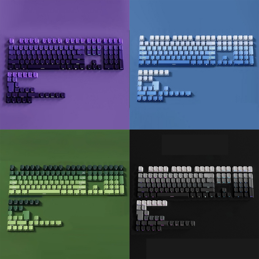 Gradient Side Front Print Full Set Keycaps OEM Profile Doubleshot Shine ...