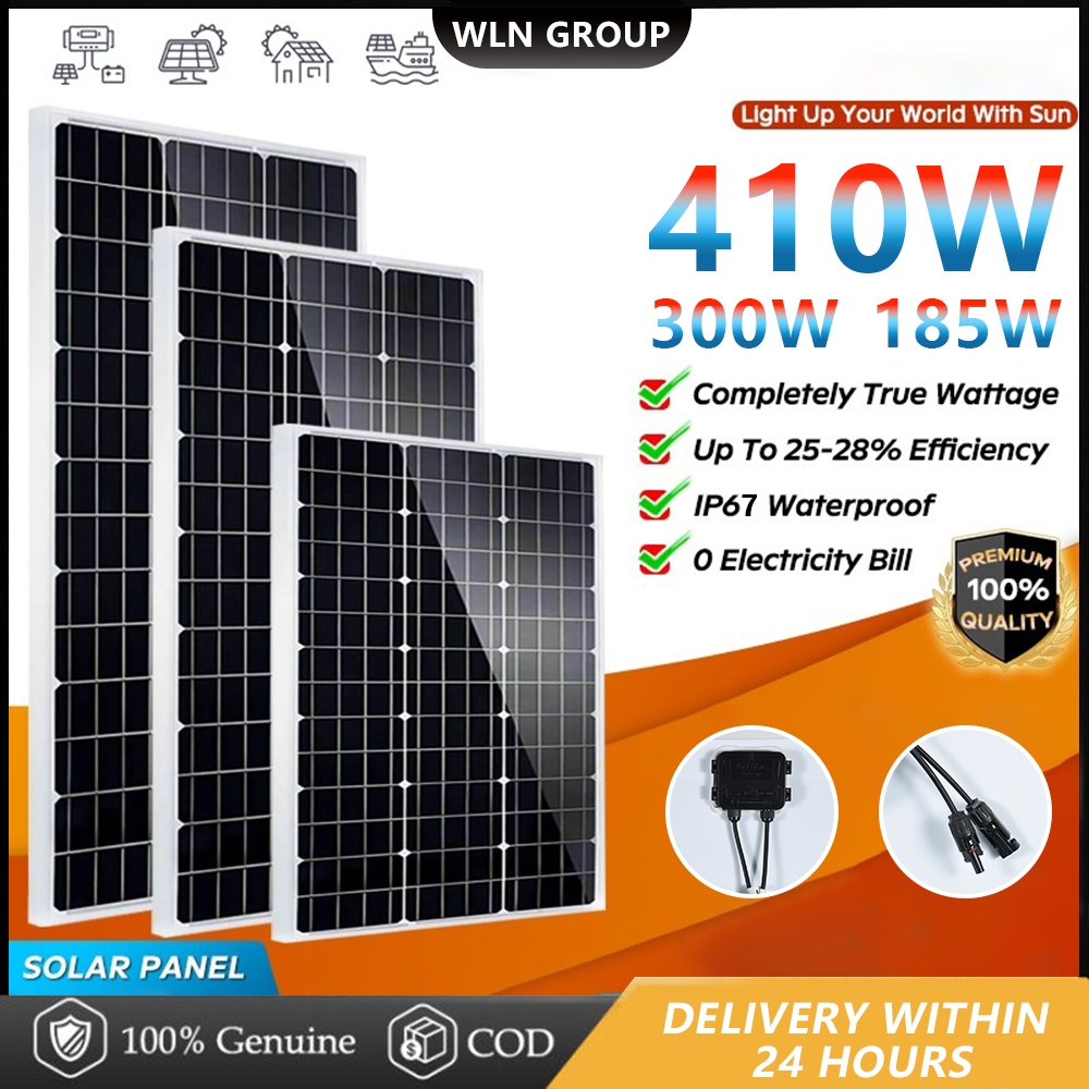 185/300/410 Watts Solar Panel Full Power Monocrystalline Silicon Solar ...