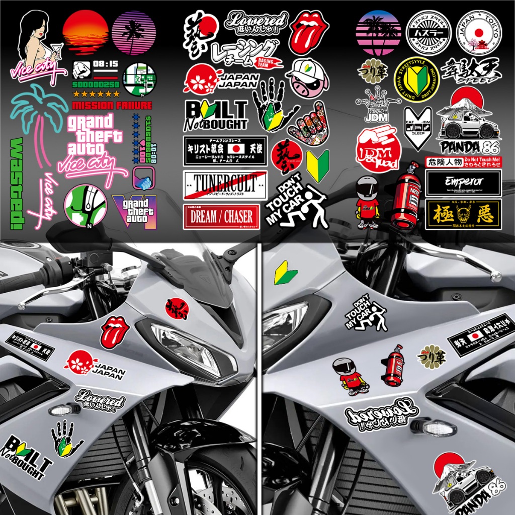 3M Reflective JDM Style Car Sticker Decal Helmet Skateboard Decor ...
