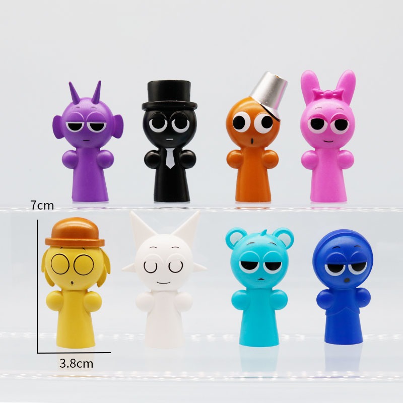12pcs Sprunki Figurines Gâteau Topper - Mini Figurines Sprunki Wenda Toys Collectibles