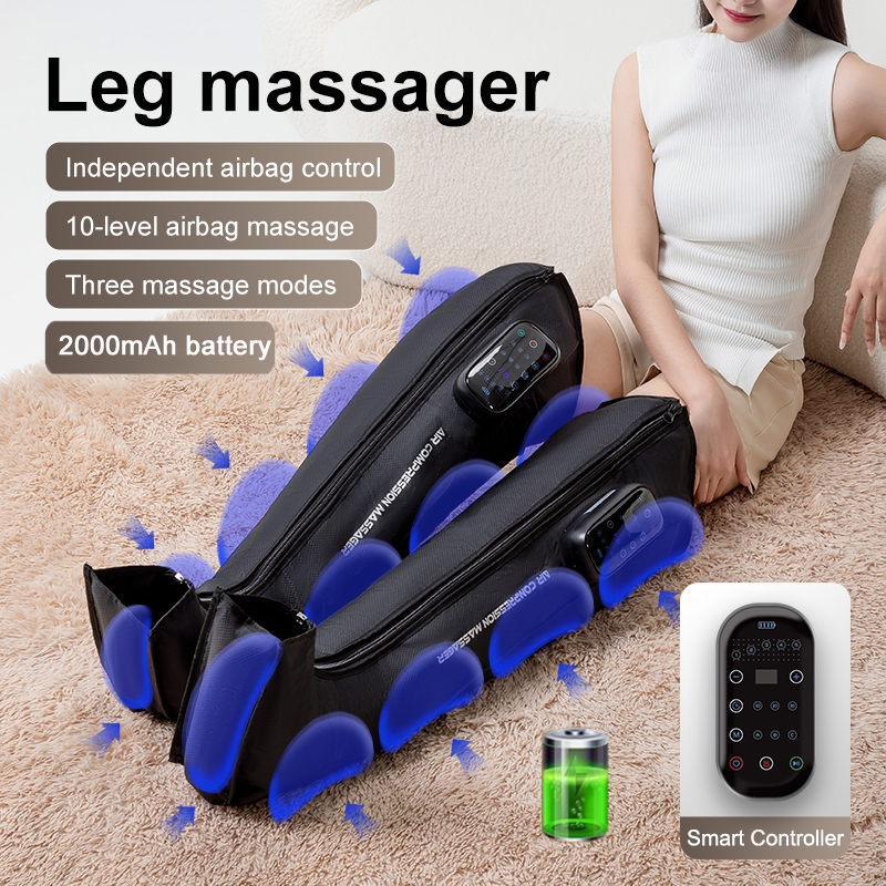 Full Leg Massager Air Wave Leg Massage with zipper Air Pressure thigh ...