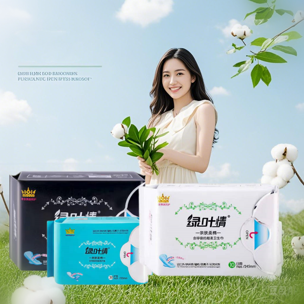 Organic Cotton Menstrual Pads Ultra-Thin and Portable Sanitary Pads ...