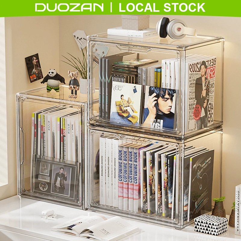 DUOZAN Transparent Book Storage Box Acrylic Display Box Popmart Display ...