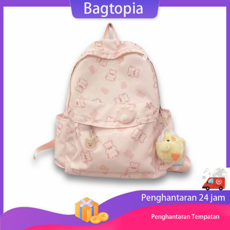 Beg ransel kampus Korea Comel Beg Wanita Berkapasiti Baru | Shopee Malaysia