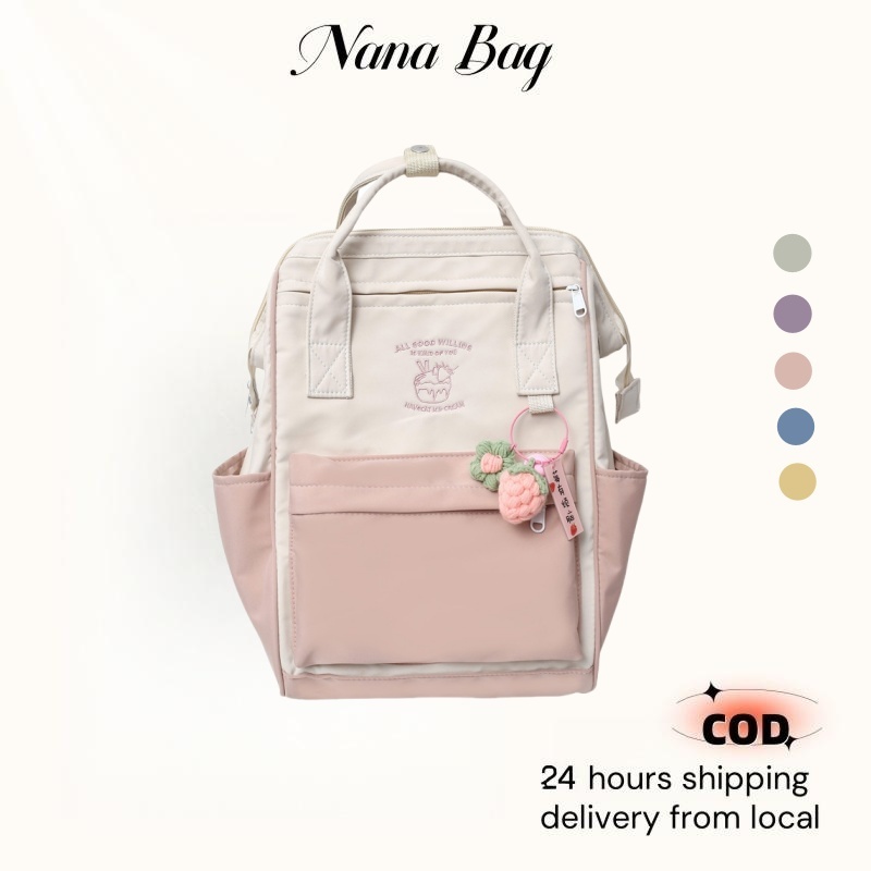 New Style Student Backpack Color Matching Simple Large Capacity School ...