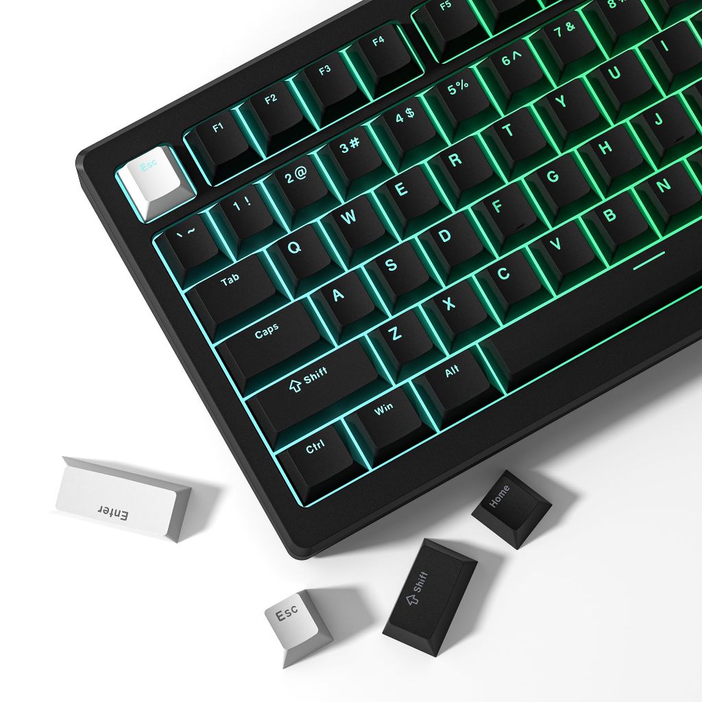 Womier Shine Through Keycaps 60 65 75 Percent Cherry Profile Custom PBT ...
