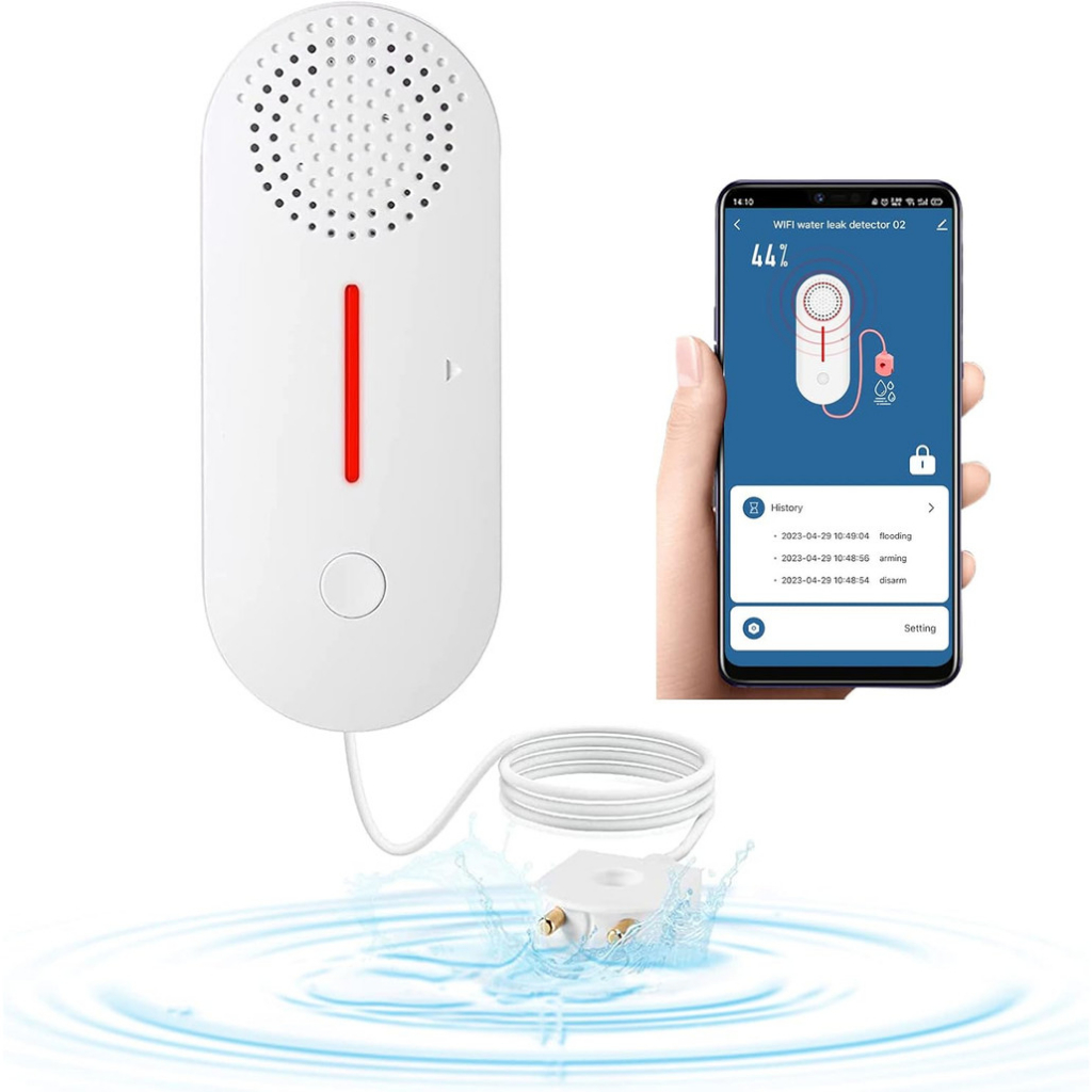 DAYTECH Water Sensors For Leaks WiFi Smart Water Leak Detector Sump ...