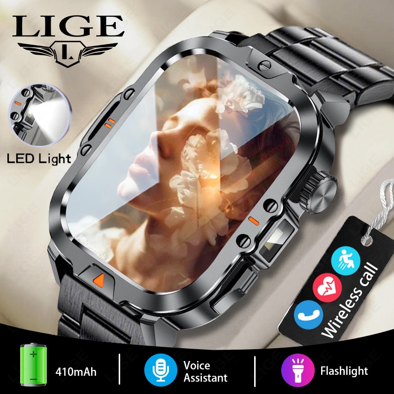 LIGE Jam Tangan Smart Watch Original TFT Full Touch Screen With