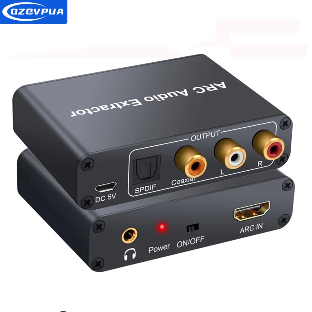 192KHz ARC Audio Adapter HDMI Audio Extractor Digital to Analog Audio ...