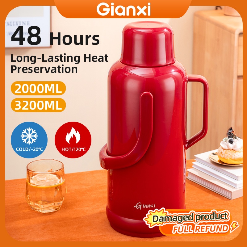GIANXI Thermos pot Hot water bottle Glass liner Large capacity