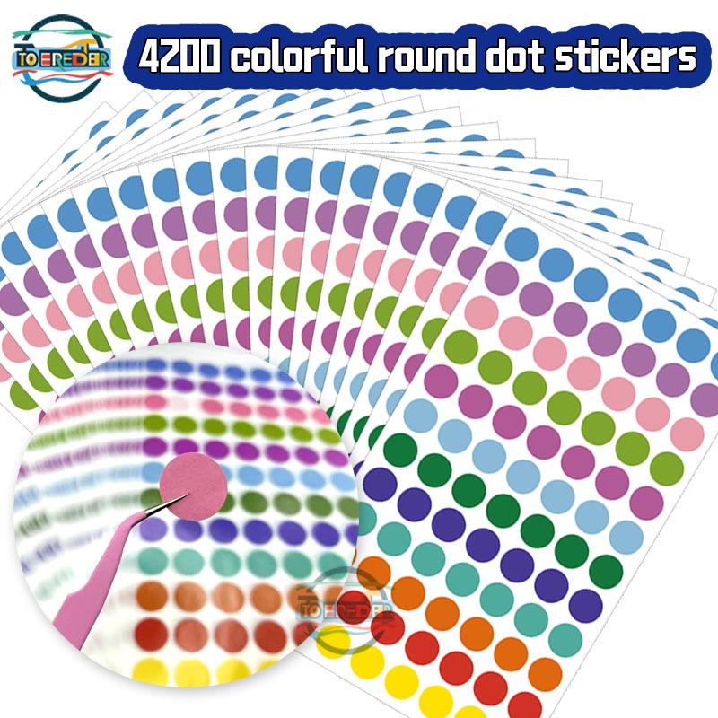 1400 PCS Color Coding Labels Circle Dot Stickers - 10