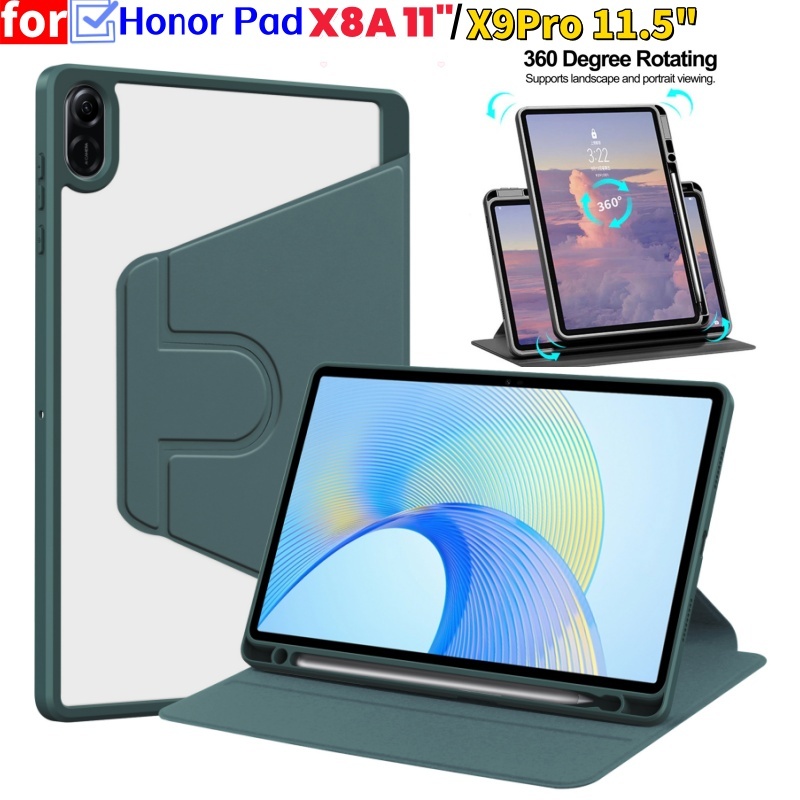 Tablet Cover For Honor Pad X8a 11" 2024/ Honor Pad X9 11" 2024 Cover PU Leather 360 Degree Rotating Stand Protective Flip Case For Honor Pad X8a 11 - View #3