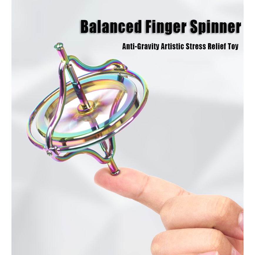 Anti-Gravity Colorful Zinc Alloy Finger Gyroscope Spinner | Metal ...