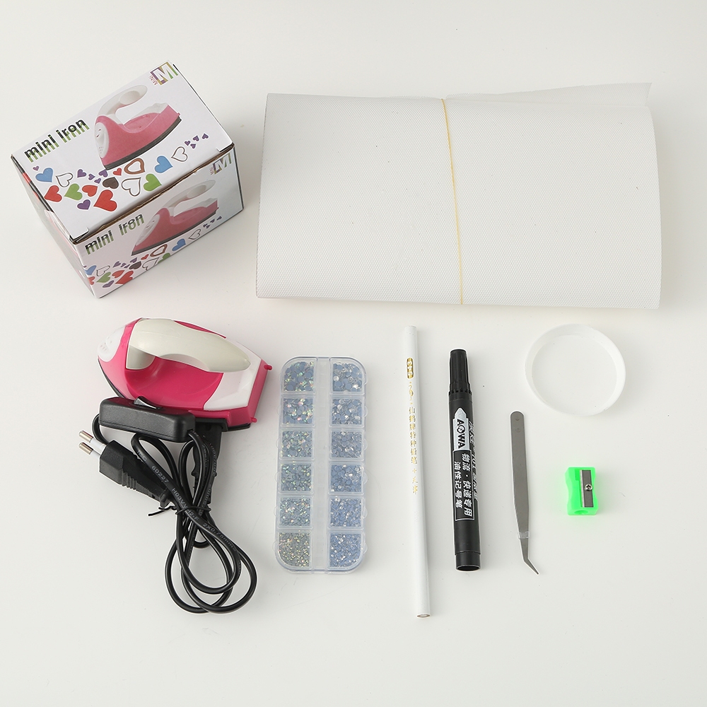 DIY hot drill mini ironing kit (1 small iron, 1 oil-based pen, 1 box of ...