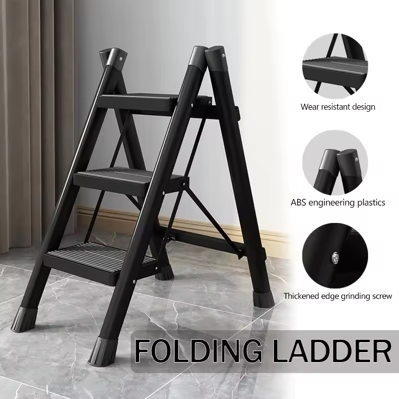 Ladder Household Multi-Functional Foldable Ladder Portable Kitchen Step ...