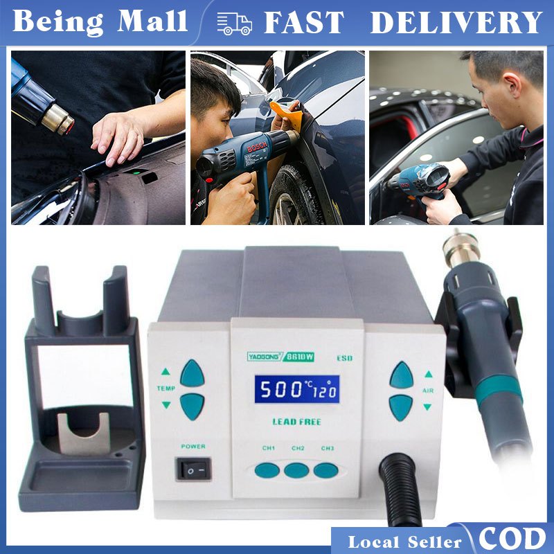 861DW Lead Free Hot Gun Quick Hot Heat Gun Desoldering Rework Station ...