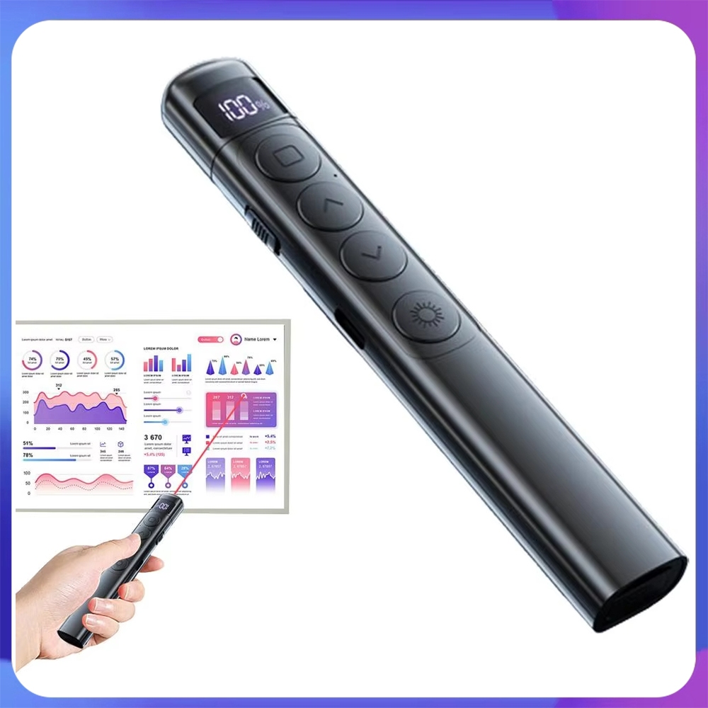 Clicker With Red Pointer 100 Days Standby Wireless Presentation Clicker ...