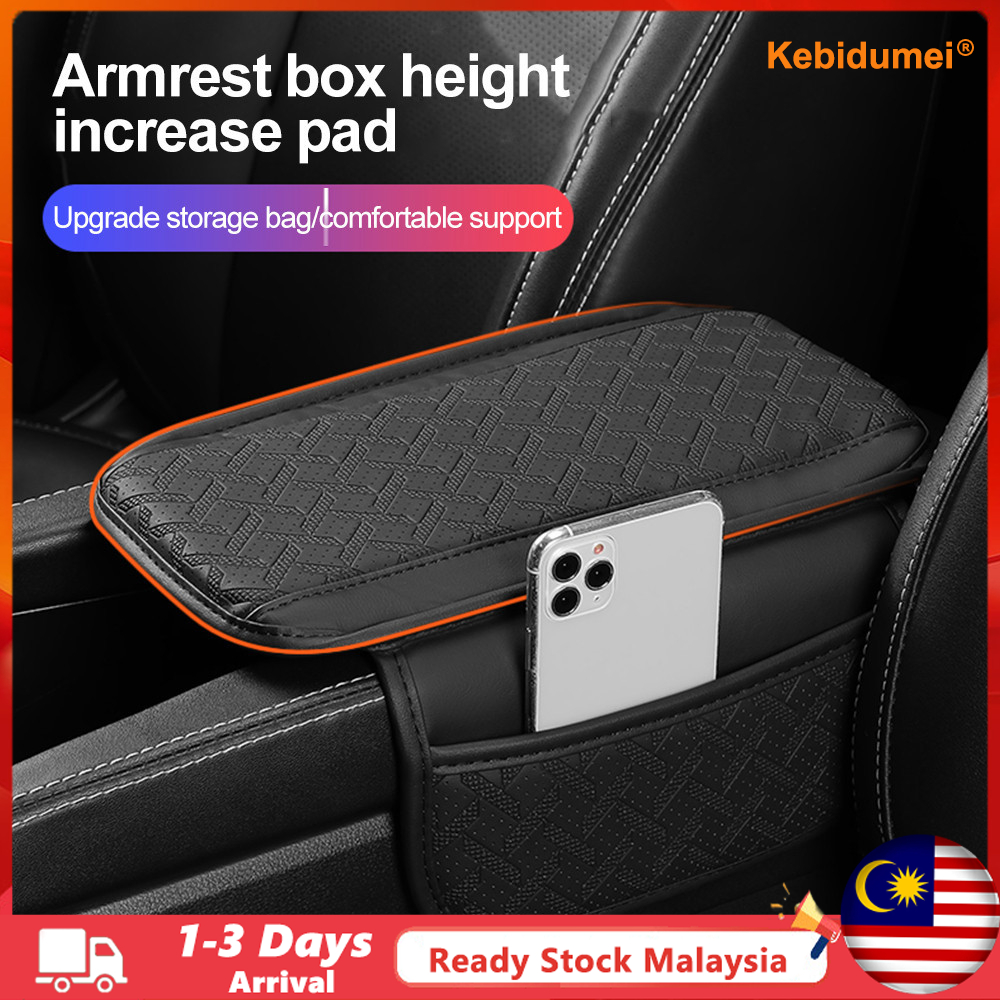 (Malaysia Stock) Car Armrest Mat with Side Pockets Center Console ...