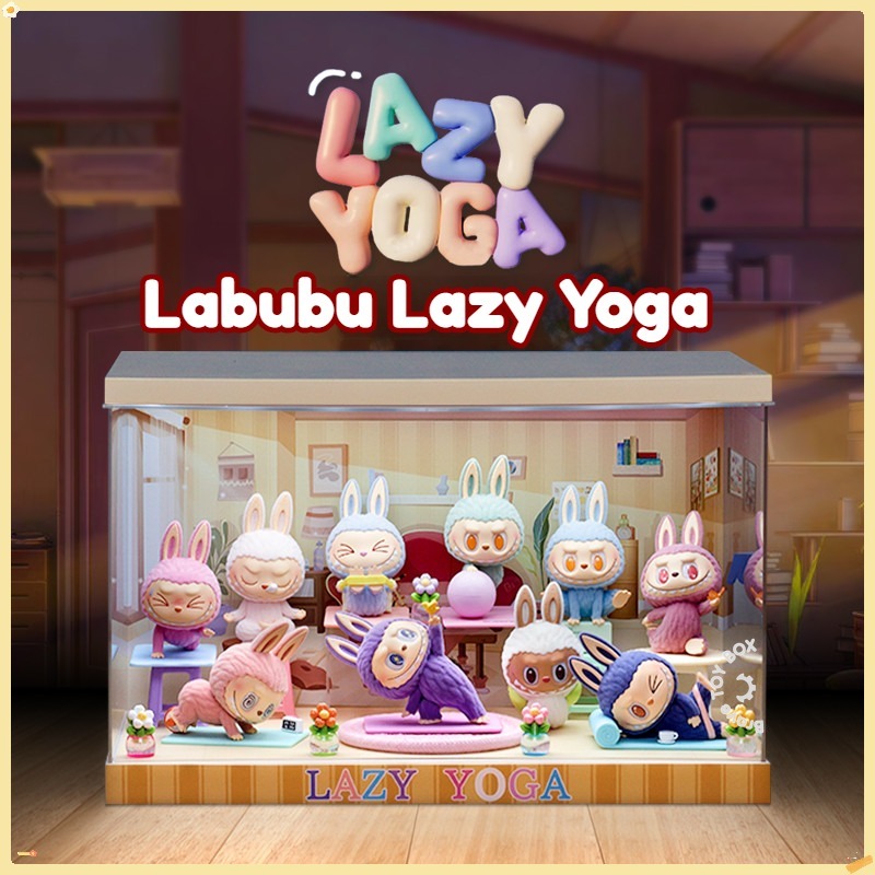 LABUBU Display Box Acrylic Display Box The Monsters Labubu Lazy Yoga ...