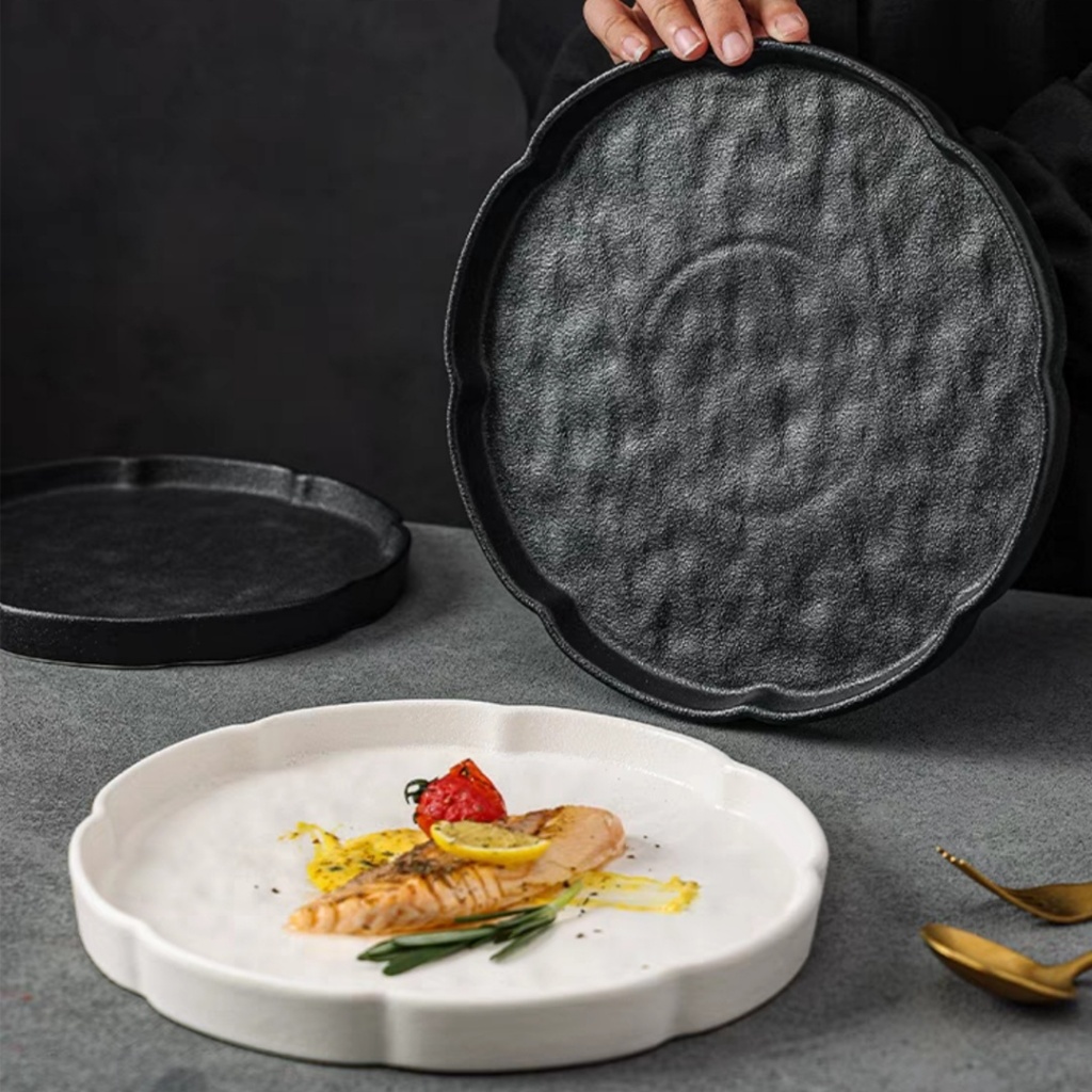 Underglaze steak lace-edged plates,pasta plates,breakfast plates,fruit ...