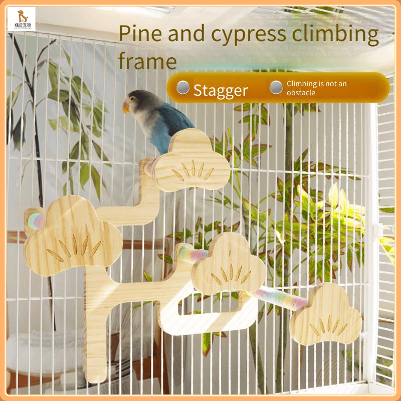 Fresh Look at Parrot Toys Bird Stand Parrot Ladder Solid Wood Bird Teeth
