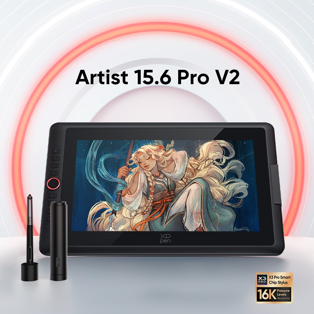 XPPen Artist 15.6 Pro V2 & Artist 13.3 Pro V2 Graphic Pen Display