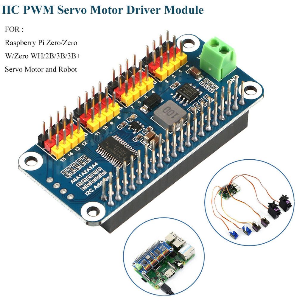 16-CH PWM Servo Motor Driver Controller Module Expansion HAT for RasPi ...